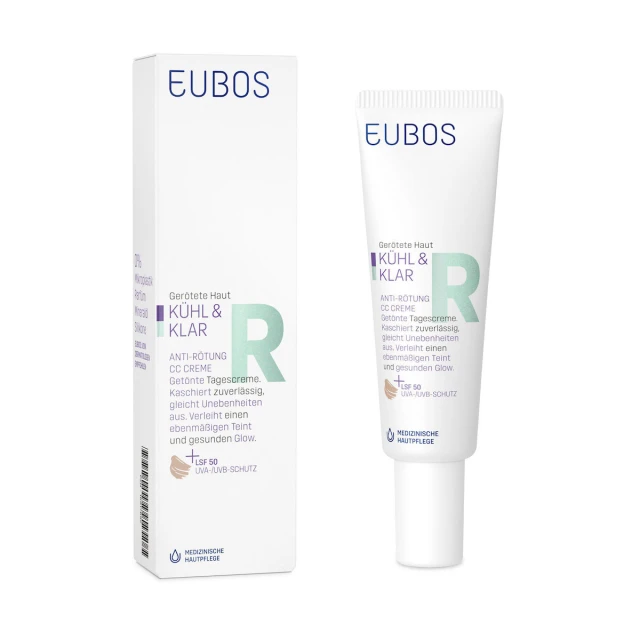Eubos Cool & Calm Redness Relieving CC Cream SPF50 - Καταπραϋντική Κρέμα με Χρώμα για Δέρμα με Ερυθρότητα, 30ml