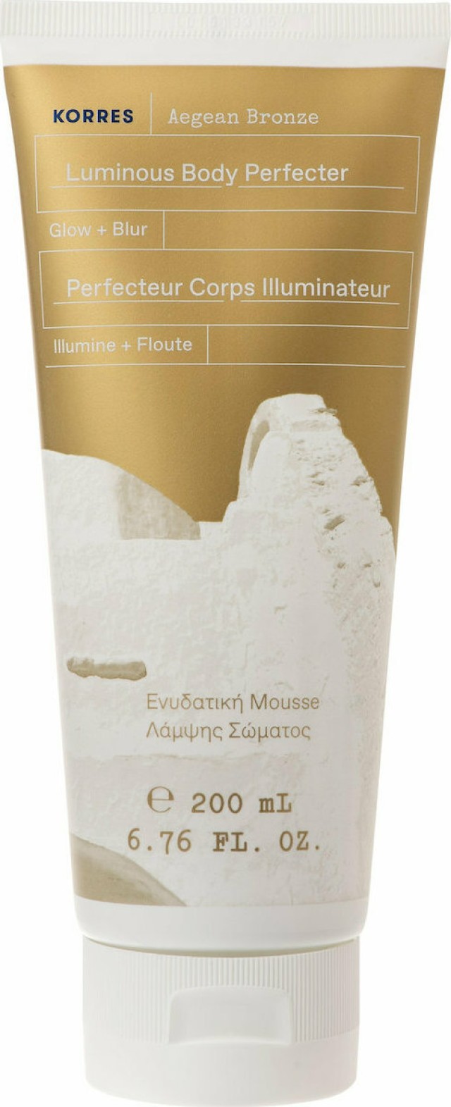 Korres Luminous Body Perfect Glow & Blur Ενυδατική Mousse Λαμψης Σώματος, 200ml