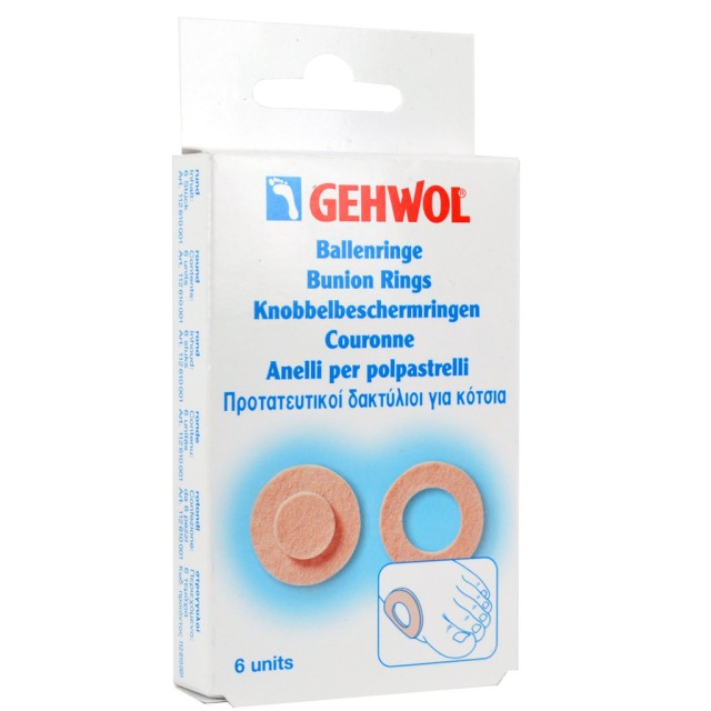 Gehwol Bunion Ring Oval Προστατευτικοί Δακτύλιοι για τα Κότσια 6 τεμ.