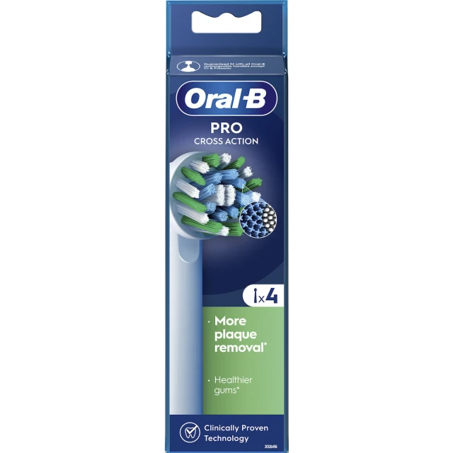Oral-B Cross Action Ανταλλακτικές Κεφαλές Ηλεκτρικής Οδοντόβουρτσας 4τμχ