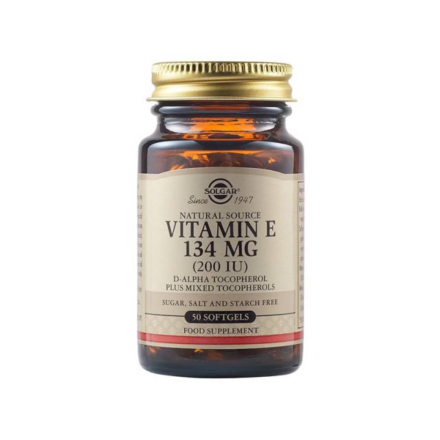 Solgar Vitamin E 134mg (200IU), 50softgels