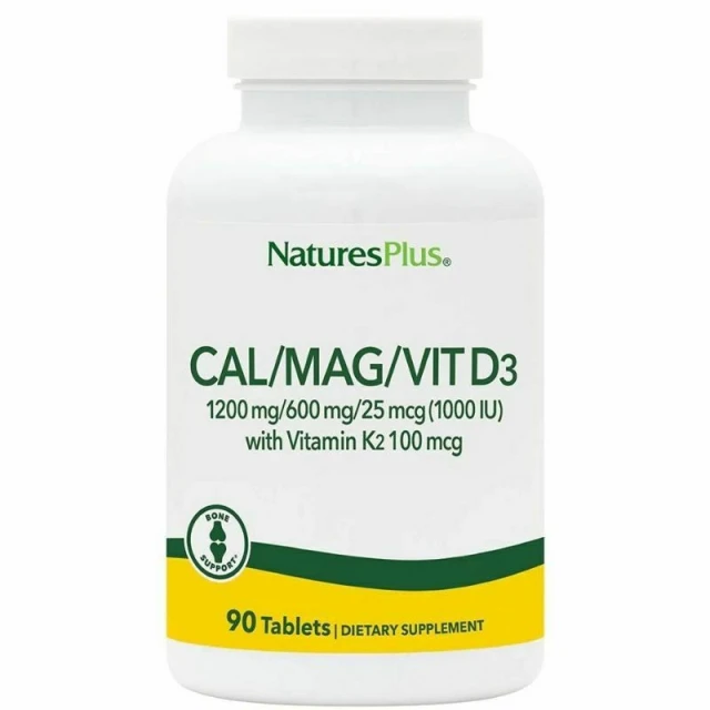 Natures Plus CAL/MAG/VIT D/K 1200/600/1000/100 TAB 90 ταμπλέτες