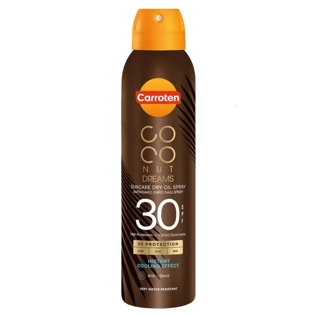 Carroten Coconut Dreams Αδιάβροχο Αντηλιακό Λάδι για το Σώμα SPF30 σε Spray 150ml