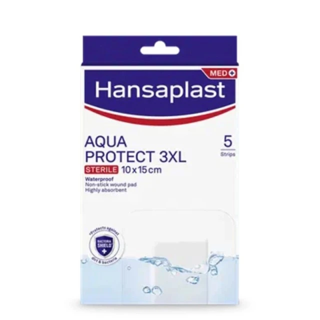 Hansaplast Aqua Protect Αδιάβροχα Αποστειρωμένα Επιθέματα 10x15cm 3XL 5 τμχ