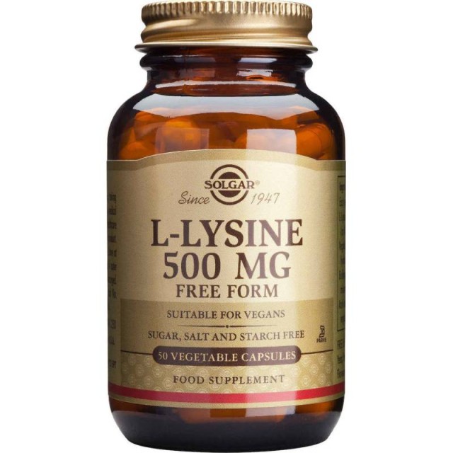 SOLGAR L-LYSINE  500mg veg.caps 50s