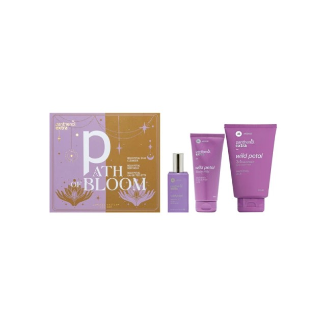 Panthenol Extra Promo Path of Bloom Wild Petal 3in1 Cleanser Αφρόλουτρο & Σαμπουάν 200ml & Wild Petal Body Milk 100ml & Wild Petal Γυναικείο Άρωμα 50ml