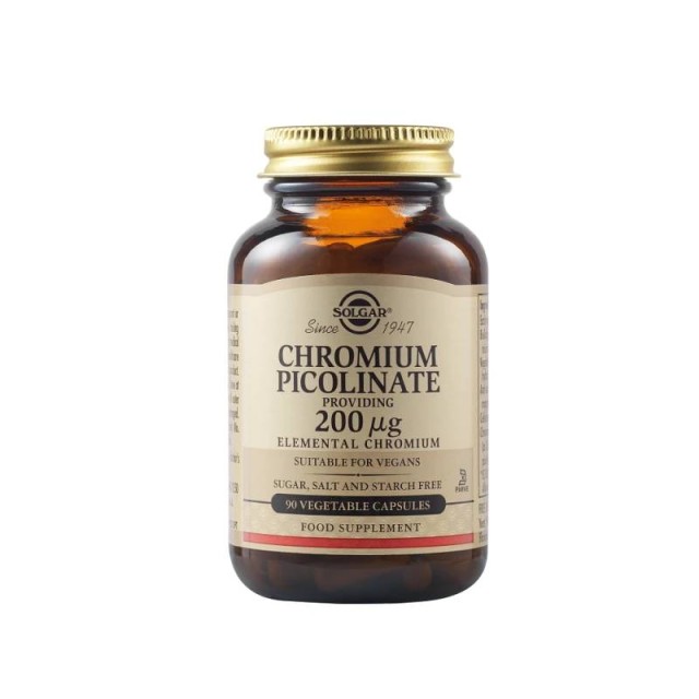 Solgar Chromium Picolinate 200 µg 90 φυτοκάψουλες