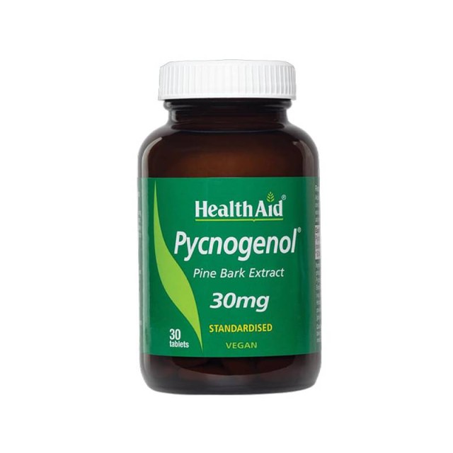 Health Aid Pycnogenol 30mg Αντιοξειδωτική Δράση Για Την Υγεία Της Καρδιάς 30 ταμπλέτες