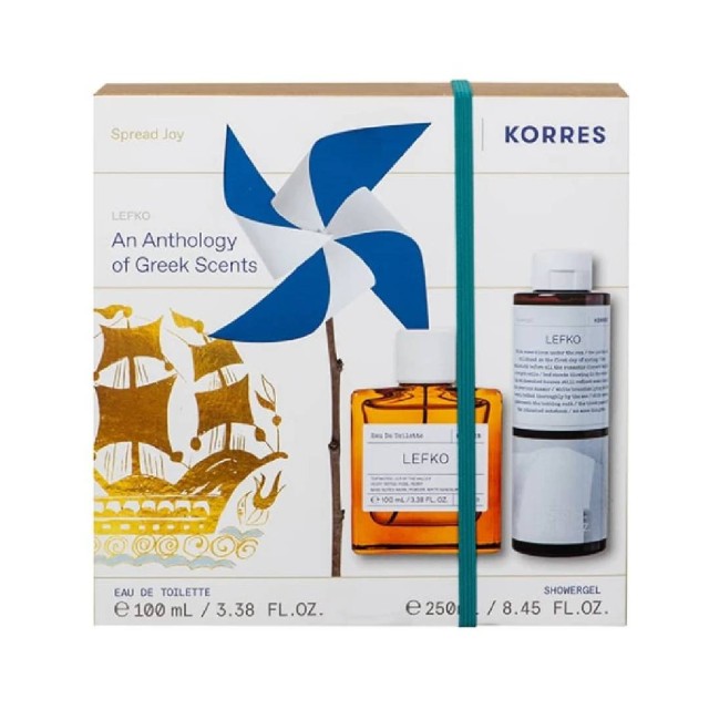 Korres Promo Pack Lefko Άρωμα, 100ml & Lefko Αφρόλουτρο, 250ml, 1σετ