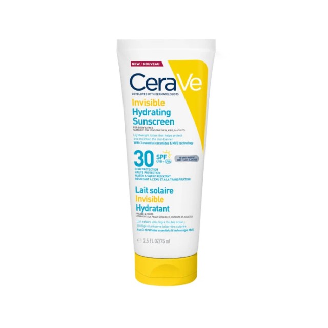 CeraVe Invisible Hydrating SPF30 Αντηλιακό για Πρόσωπο και Σώμα 75ml