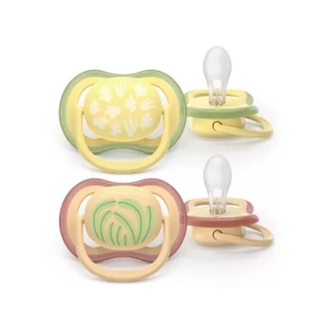 Philips Avent Ultra Air Colors of Nature Unisex 0-6m Ορθοδοντική Πιπίλα Σιλικόνης, 2τεμ