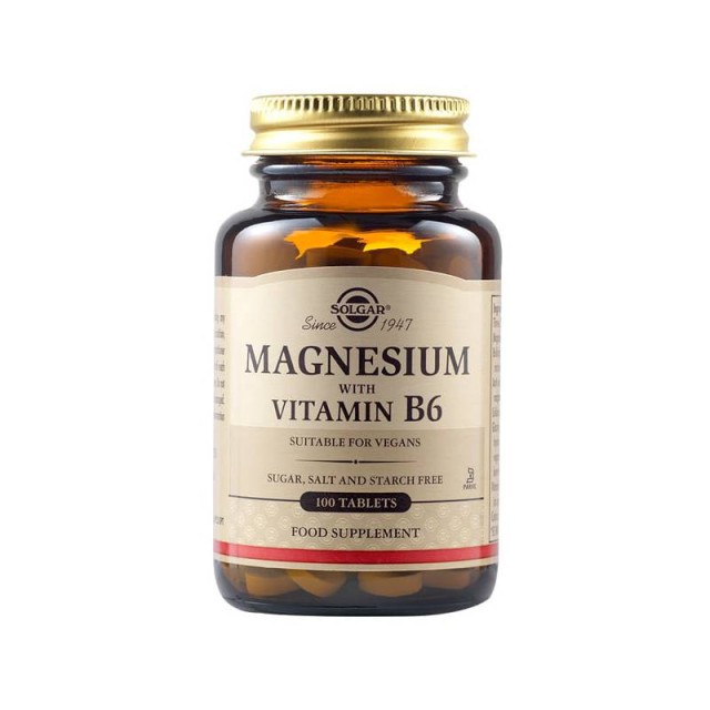 Solgar Magnesium with Vitamin B6 100 ταμπλέτες