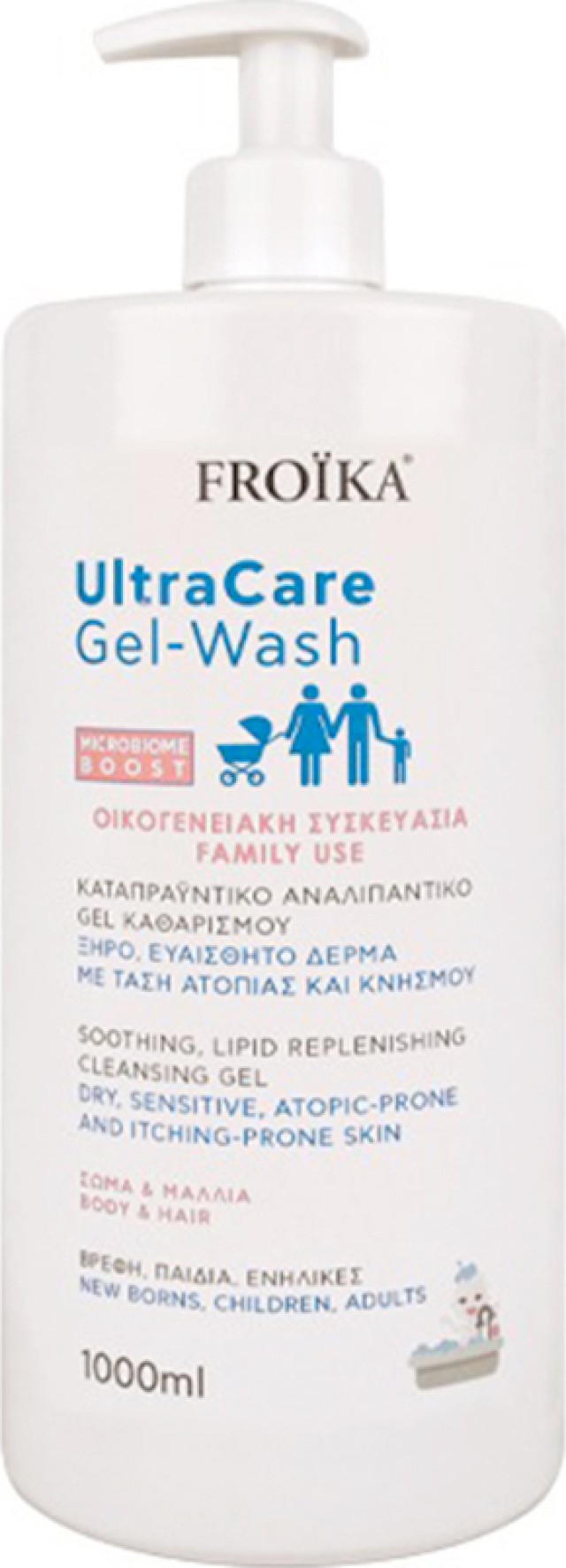 Froika Ultracare Gel Wash Καταπραϋντικό Τζελ Καθαρισμού 1000ml