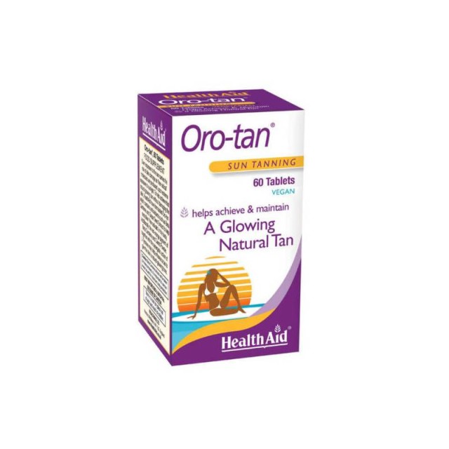 Health Aid Oro-Tan Sun Tanning Συμπλήρωμα Διατροφής Που Ενισχύει Το Μαύρισμα & Χαρίζει Στην Επιδερμίδα Μια Φυσική Λάμψη 60 ταμπλέτες