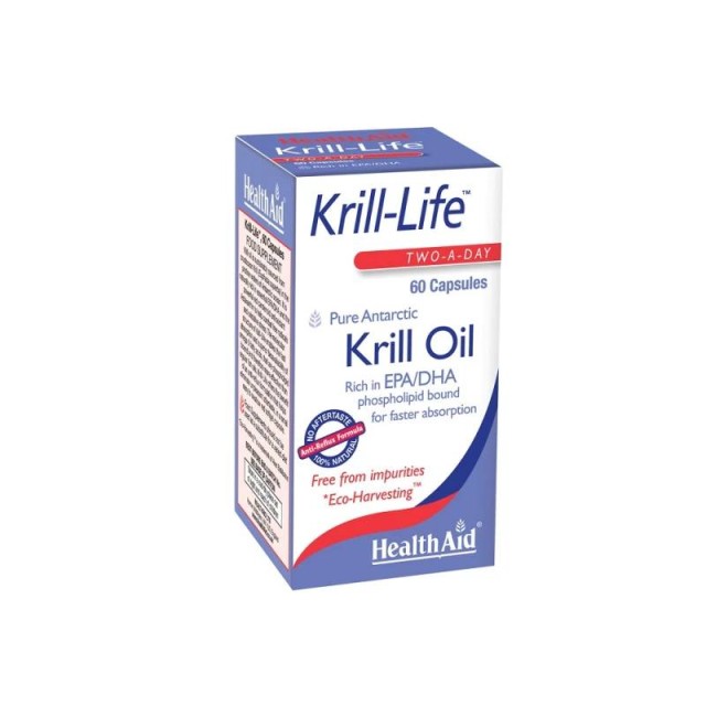 Health Aid Krill Life Two A Day Krill Oil Κατάλληλο για Παιδιά 60 κάψουλες