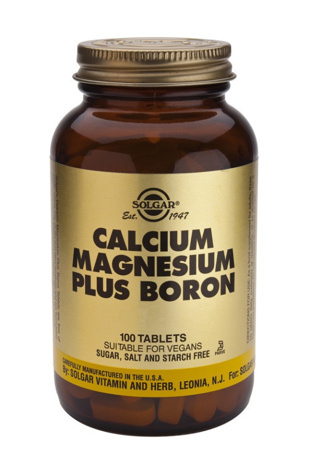 SOLGAR CALCIUM MAGNESIUM + BORON tabs 100s