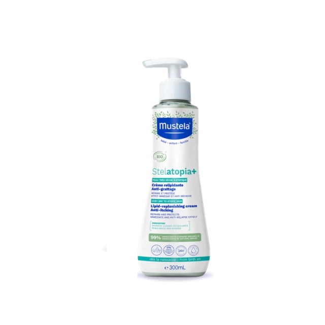 Mustela Stelatopia+ Lipid Replenishing Cream Κρέμα Αναπλήρωσης Λιπιδίων κατά του Κνησμού 300ml