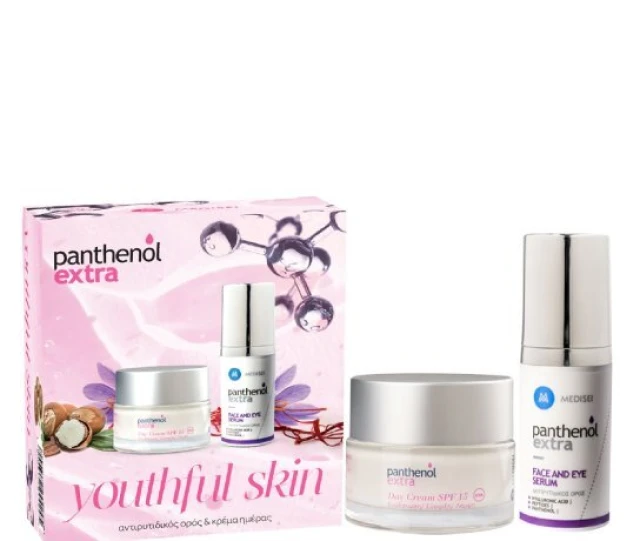 Panthenol Extra Youthful Skin Day Cream SPF15 50ml & Face & Eye Serum 30ml