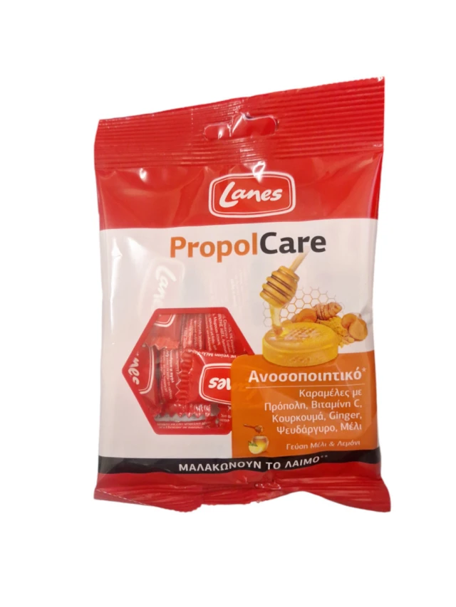 Lanes PropolCare καραμέλες με γεύση Μέλι & Λεμόνι 54gr
