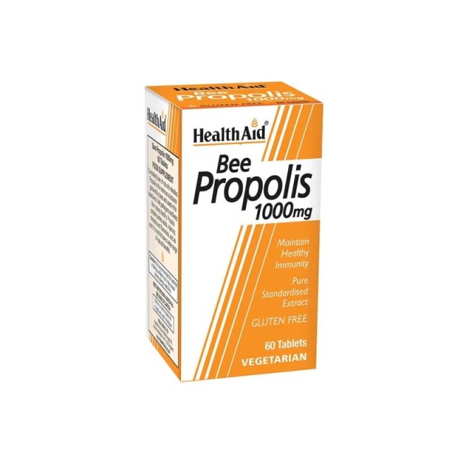 Health Aid Bee Propolis 1000mg Συμπλήρωμα με Πρόπολη για Αντιμικροβιακή Δράση 60 Ταμπλέτες