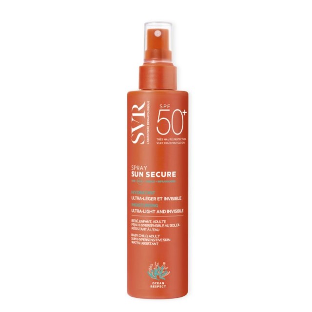 SVR Laboratoire Sun Secure Spray SPF50+ Αντηλιακό Ενυδατικό Σπρέι 200ml