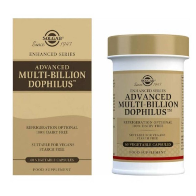 Solgar Advanced Multi Billion Dophilus Συμπλήρωμα διατροφής για την υγεία της χλωρίδας του εντέρου 60 φυτικές κάψουλες