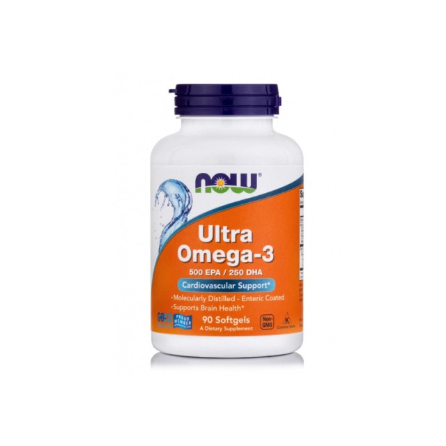 Now Ultra Omega 3 500 mg, 75% Molecularly Distilled 90 softgels