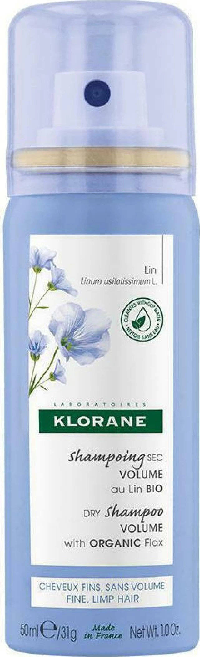 Klorane Linum Dry Shampoo για Όγκο με Ίνες Βιολογικού Λιναριού 50ml