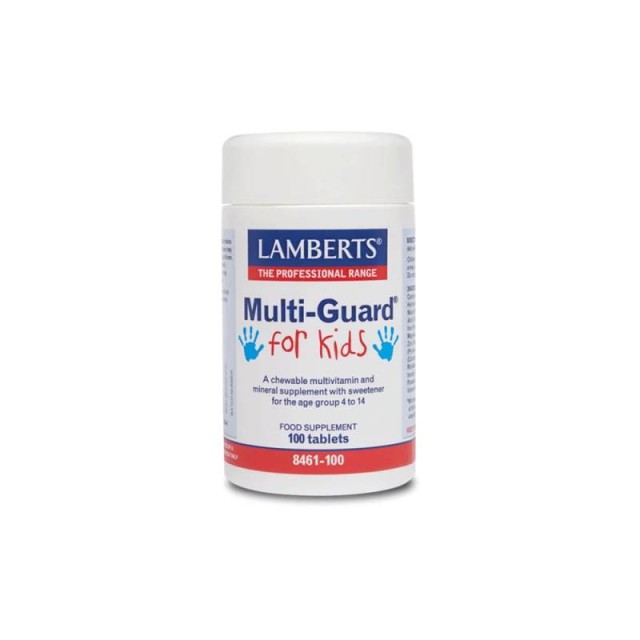 Lamberts Multi-Guard for Kids Πολυβιταμίνες για Παιδιά 4-14 ετών 100 μασώμενες ταμπλέτες