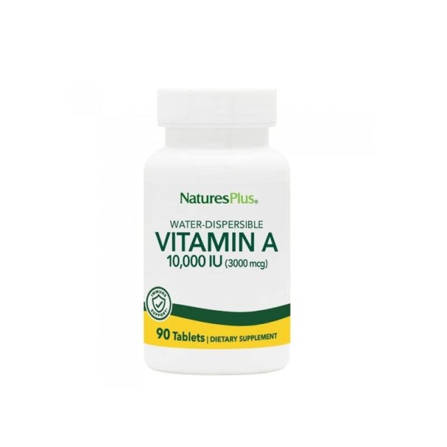 Natures Plus VITAMIN A 10000 IU 90 Υδατοδιαλυτές Ταμπλέτες