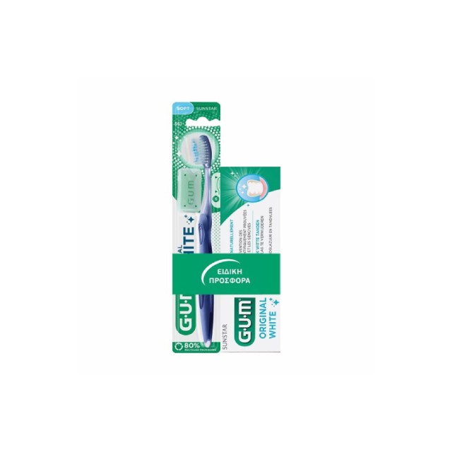 Gum Promo Original White Λευκαντική Οδοντόκρεμα, 75ml & Gum 561 Original White Soft Οδοντόβουρτσα, 1τεμ