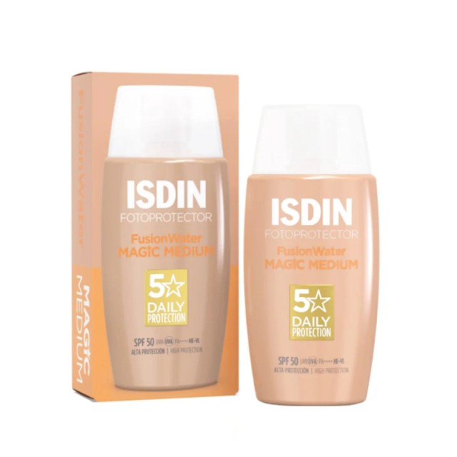 Isdin Fotoprotector Fusion Water Color Αντηλιακό Προσώπου SPF50 Απόχρωση Medium 50ml