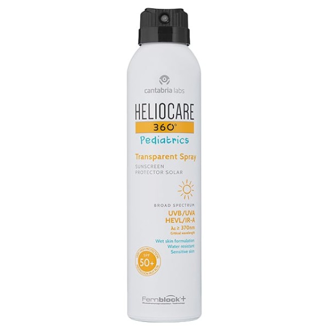 Heliocare 360° Pediatrics Transparent Spray SPF 50+ Αδιάβροχο Παιδικό Αντηλιακό 200ml