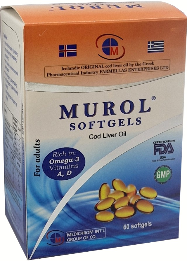 Medichrom Murol Μουρουνέλαιο 60 μαλακές κάψουλες