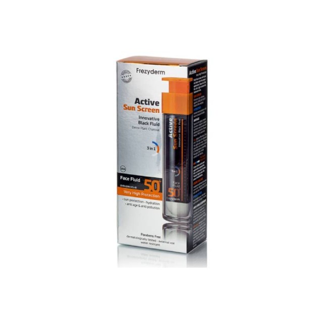 Frezyderm Active Sun Screen Fluid SPF50+ Αντηλιακή Κρέμα Προσώπου 3 σε 1 50ml