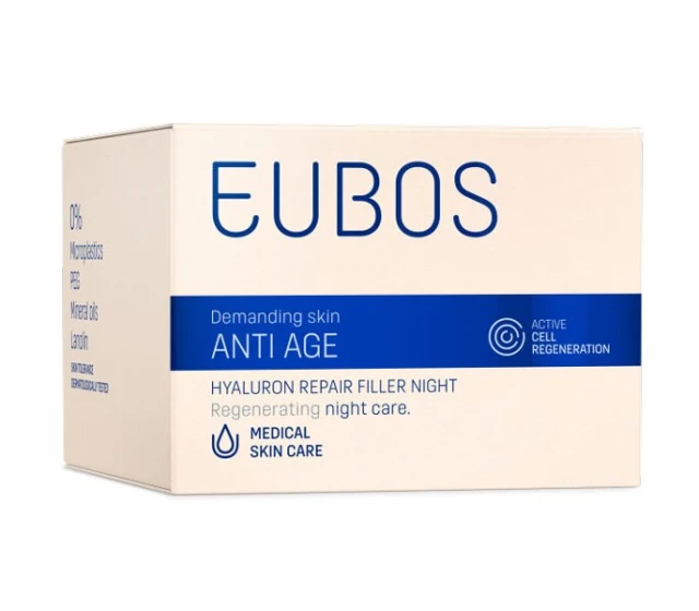 Eubos Hyaluron Repair Filler Night Κρέμα Νύχτας με Υαλουρονικό Οξύ 50ml