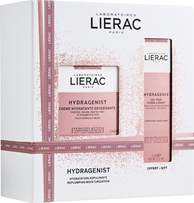 Lierac Xmas Promo Hydragenist Moisturizing Cream Oxygenating 50ml + Hydra-Smoothing Eye Gel 15m