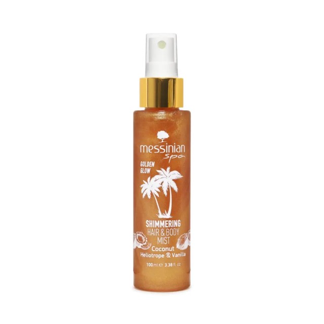 Messinian Spa Golden Glow Shimmering Hair & Body Mist Coconut Heliotrope & Vanilla 100ml