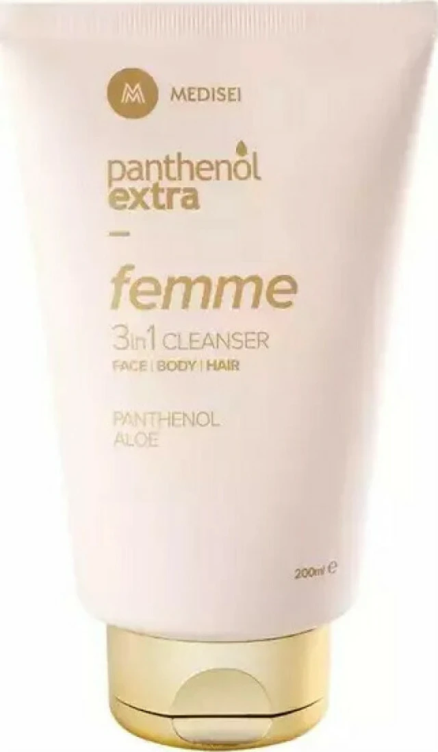 Panthenol Extra Femme 3 in 1 Cleanser Face | Body | Hair Καθαριστικό για Πρόσωπο, Σώμα & Μαλλιά, 200ml