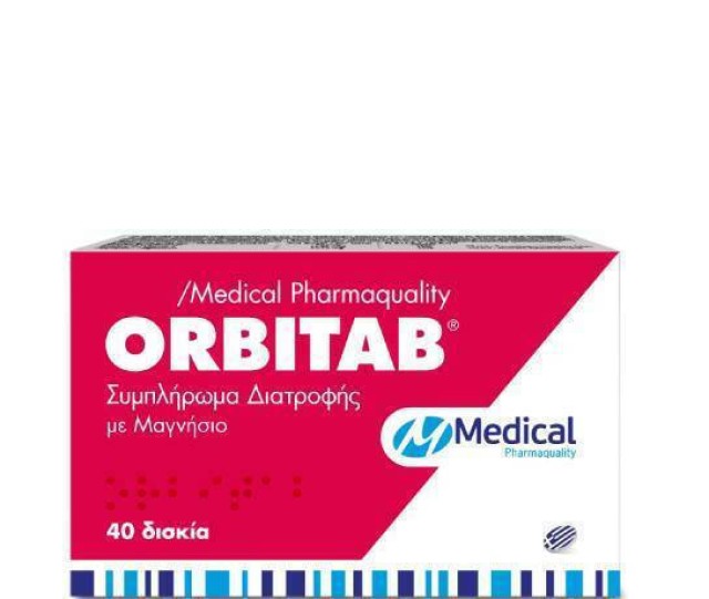 Medical Pharmaquality Orbitab Συμπλήρωμα Διατροφής με Μαγνήσιο 40 δισκία