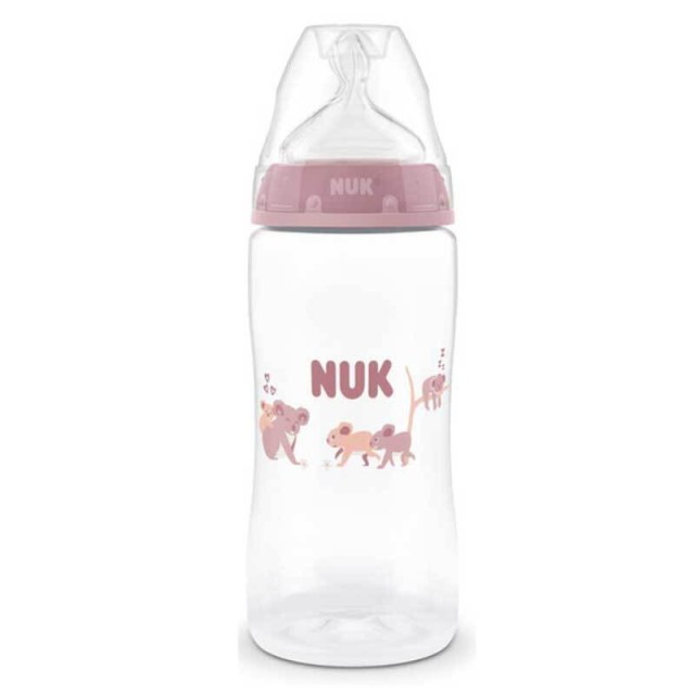 Nuk First Choice Πλαστικό Μπιμπερό με Δείκτη Ελέγχου Θερμοκρασίας κατά των Κολικών από 3m+ Κοάλα 300ml