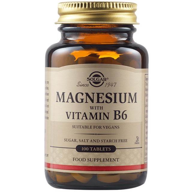 SOLGAR MAGNESIUM + B6 tabs 100s