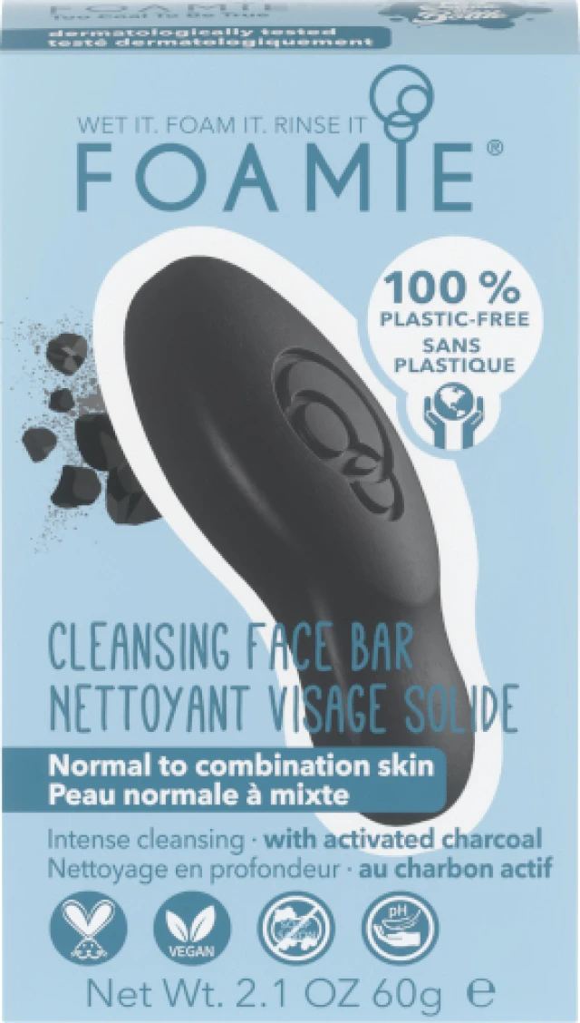 Foamie Face Bar Too Coal to Be True Oily Skin Σαπούνι Καθαρισμού Προσώπου σε Μορφή Μπάρας για Λιπαρές Επιδερμίδες 60gr