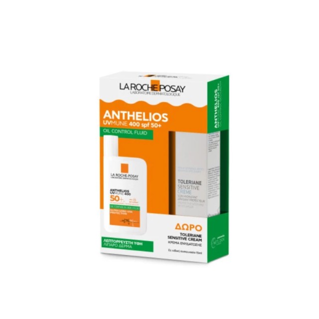 La Roche-Posay Promo Pack Anthelios UVMune 400 Oil Control Fluid SPF50+ 50ml & Δώρο Toleriane Sensitive Cream 15ml