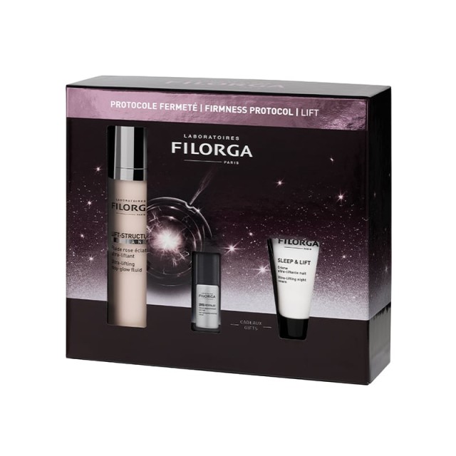 Filorga Xmas Promo Firmness Protocol Lift Λεπτόρευστη Κρέμα Προσώπου για Σύσφιξη & Ανόρθωση, 50ml, NCEF-Revitalize Αντιρυτιδικός Ορός, 5ml, Sleep & Lift Κρέμα Νυκτός, 15ml