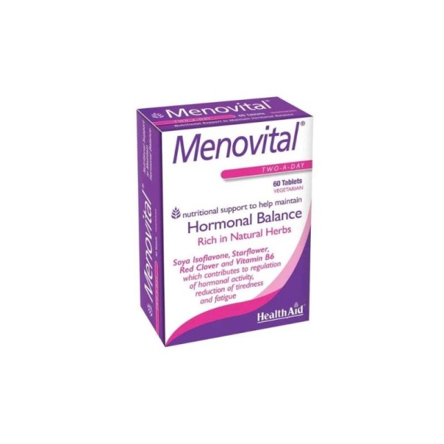 Health Aid Menovital Συμπλήρωμα Διατροφής για την Εμμηνόπαυση 60 ταμπλέτες
