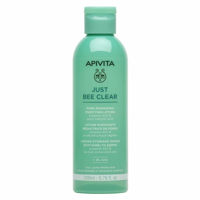 Apivita Just Bee Clear Λοσιόν Σύσφιξης Πόρων που Εξυγιαίνει το Δέρμα 200ml