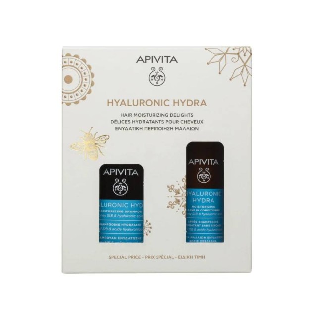 Apivita Promo Pack Hyaluronic Hydra Σαμπουάν Ενυδάτωσης 250ml & Κρέμα Μαλλιών Ενυδάτωσης 100ml