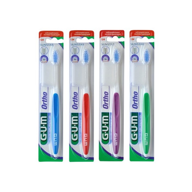 Gum 124 Ortho Toothbrush Ορθοδοντική Οδοντόβουρτσα 1τμχ