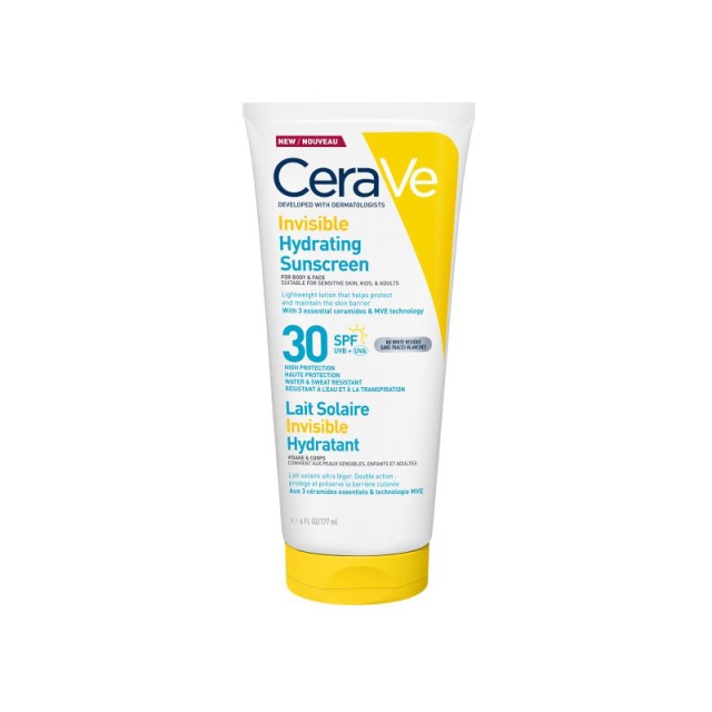 CeraVe Invisible Hydrating Sunscreen SPF30 Αντηλιακό για Πρόσωπο και Σώμα, 177ml